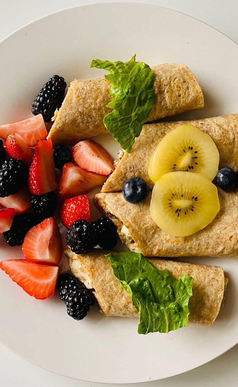 PBJ Roll-Ups with Fresh Berries