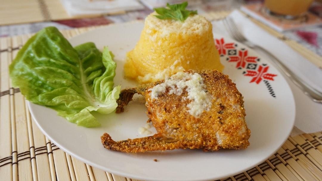 Hummus-Crusted Chicken with Polenta