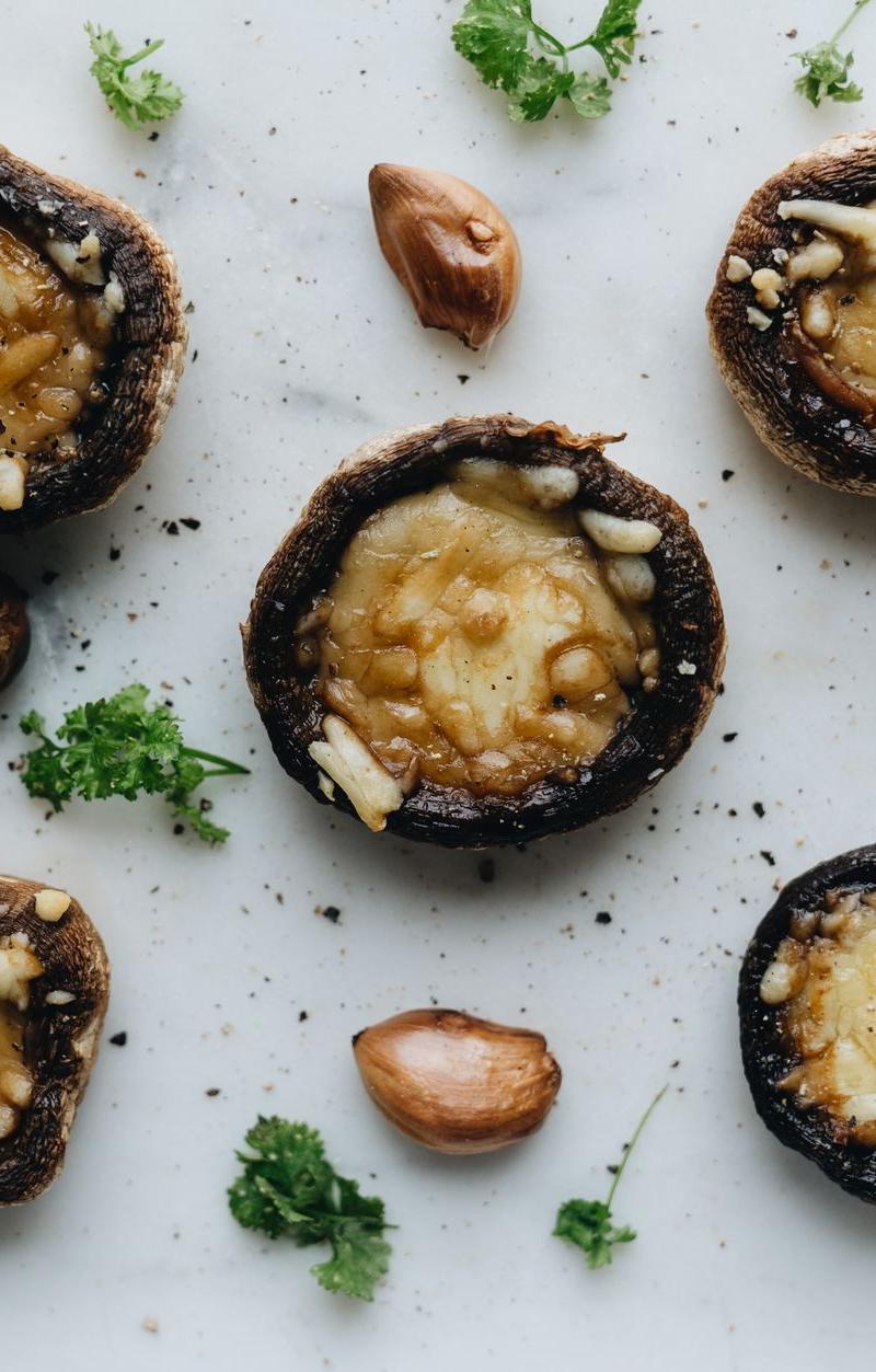 Cheesy Garlic Stuffed Mushrooms