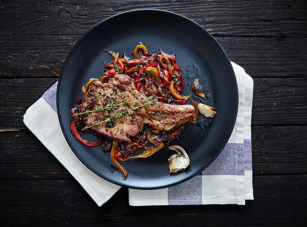 Skillet Pork Chops with Salsa & Peppers
