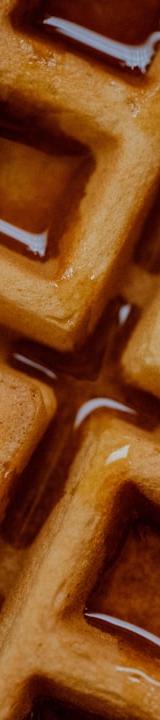 Golden Waffles with Maple Syrup