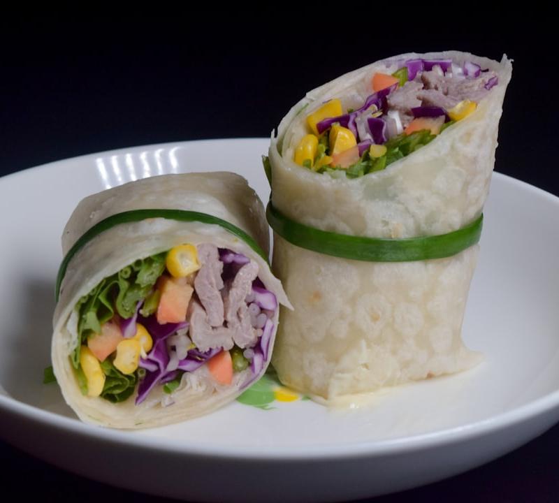 5-Minute Hummus Veggie Wrap