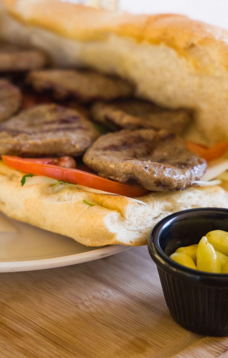 Cheesy Meatball & Pepperoncini Hoagie