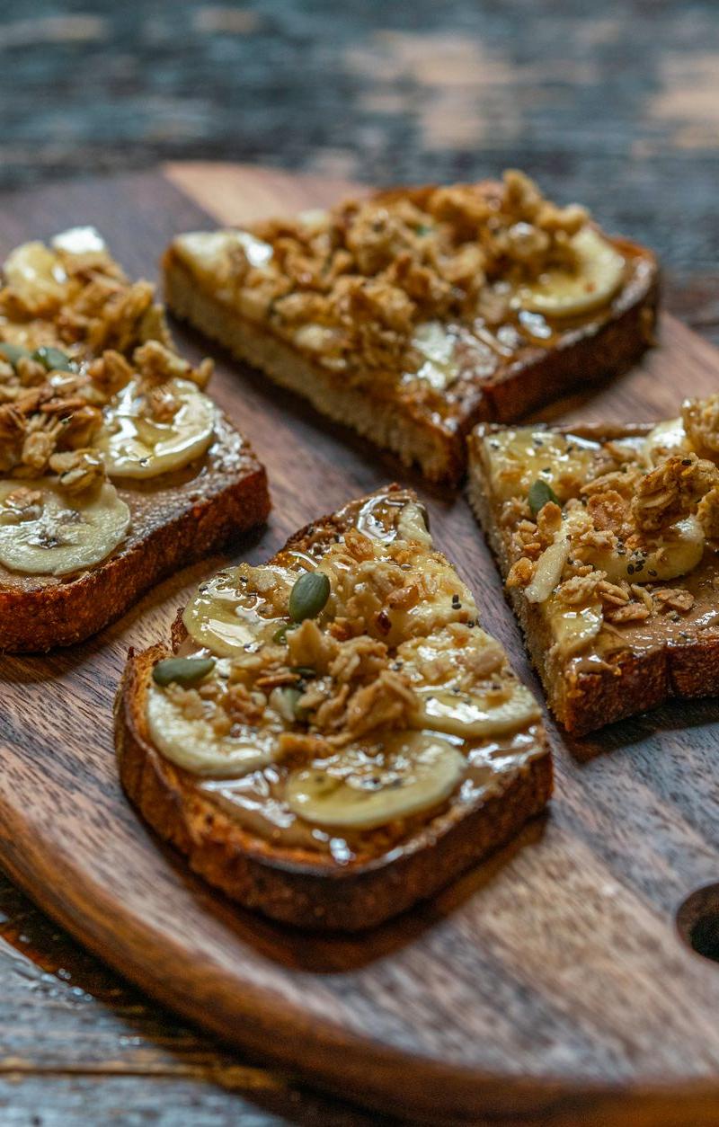 Peanut Butter Honey Toast with Toppings