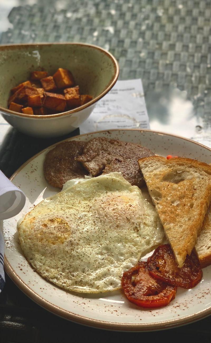 Sweet Potato Hash with Crispy Eggs