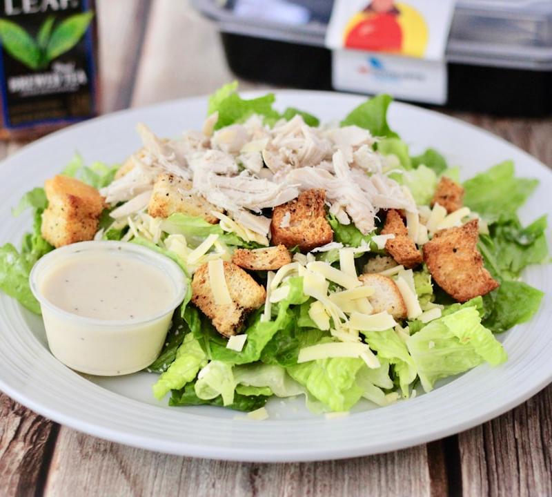 5-Minute Caesar Salad with Rotisserie Chicken