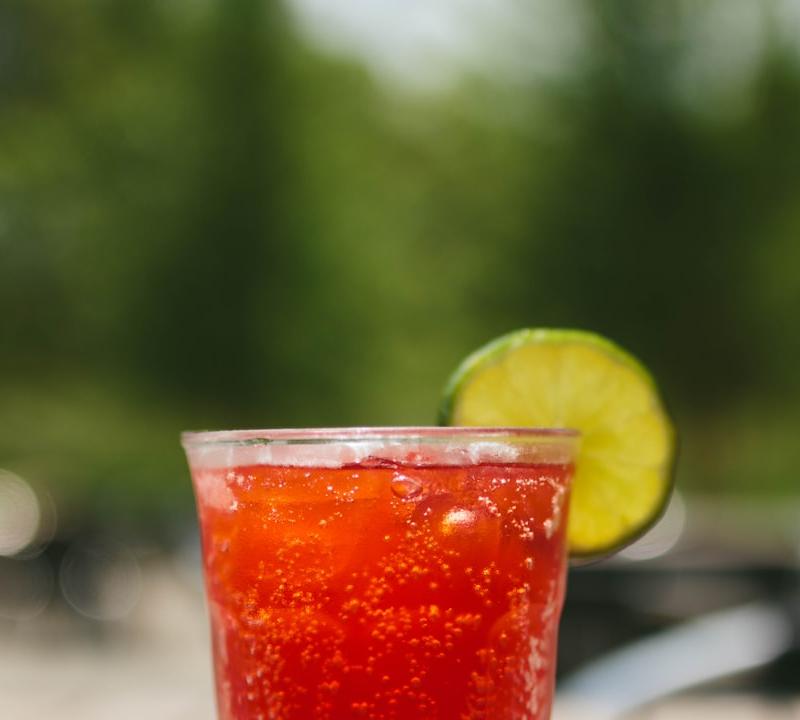 Cranberry Lime Sparkler