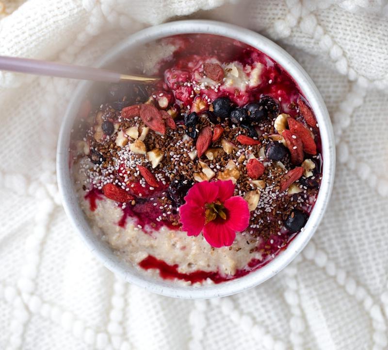 Warm Berry Oatmeal Bowl