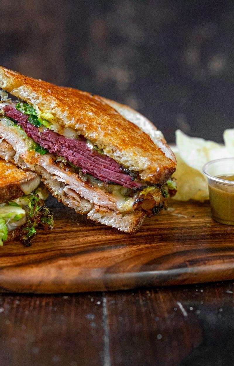 Grilled Reuben with Crispy Chips