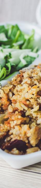 25-Min Cheesy Beef & Rice Bake