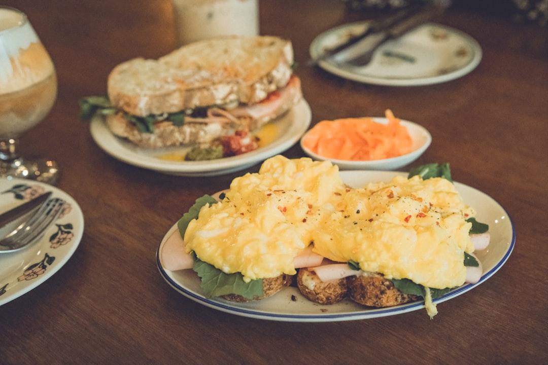 Ham & Cheddar Scramble on Toast