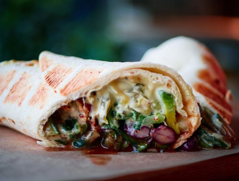 5-Minute Cheesy Potato Egg Burrito