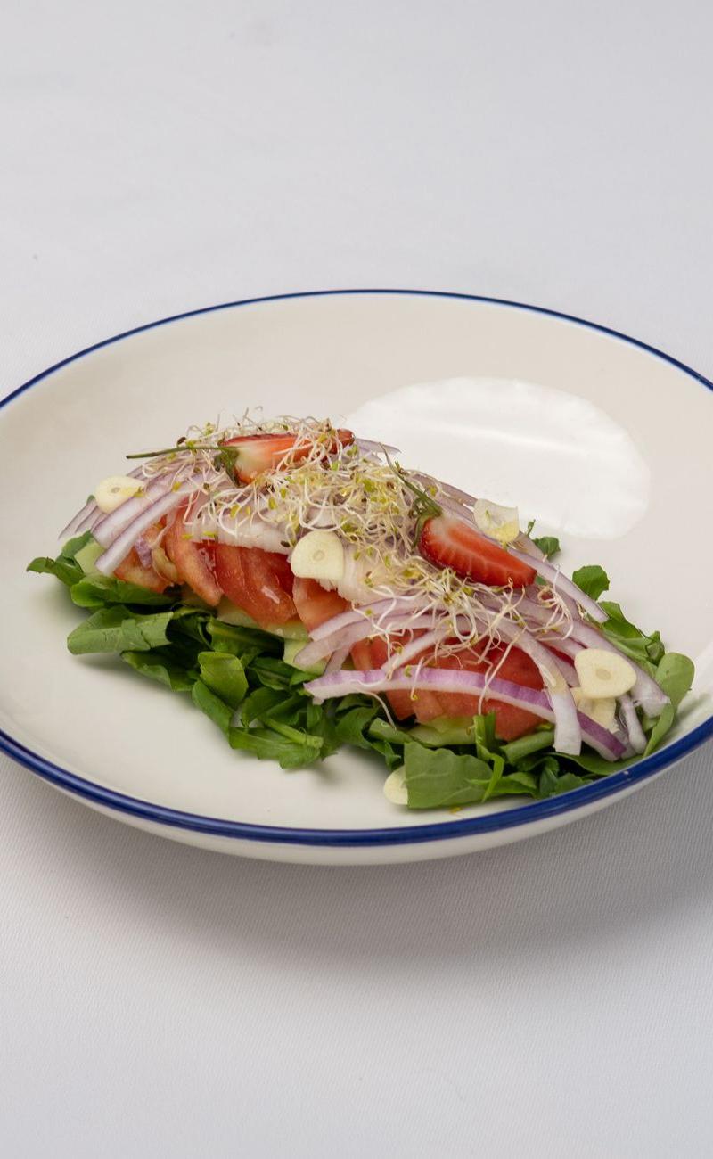 Tomato Onion Salad with Greens