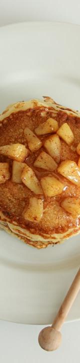 Apple Cinnamon Pancakes with Honey
