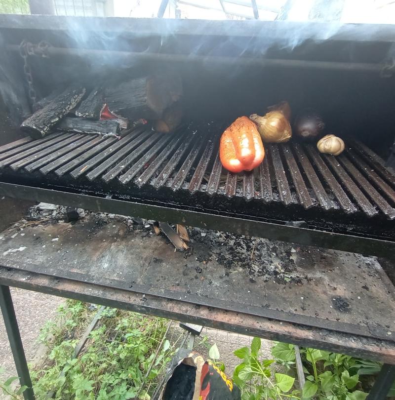 Charred Grilled Peppers & Onions