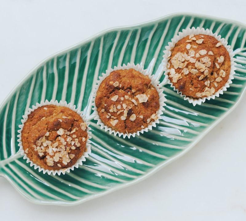 4-Ingredient Banana Oat Muffins
