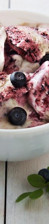 Blueberry Swirl Frozen Yogurt
