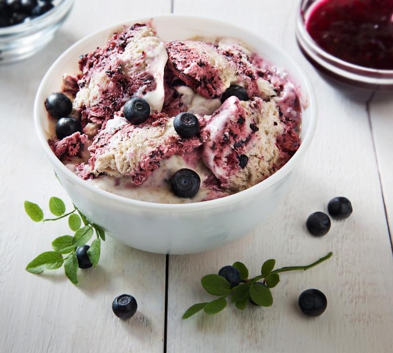 Blueberry Swirl Frozen Yogurt