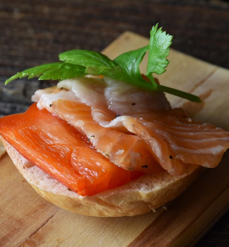 Smoked Salmon & Cream Cheese Muffin