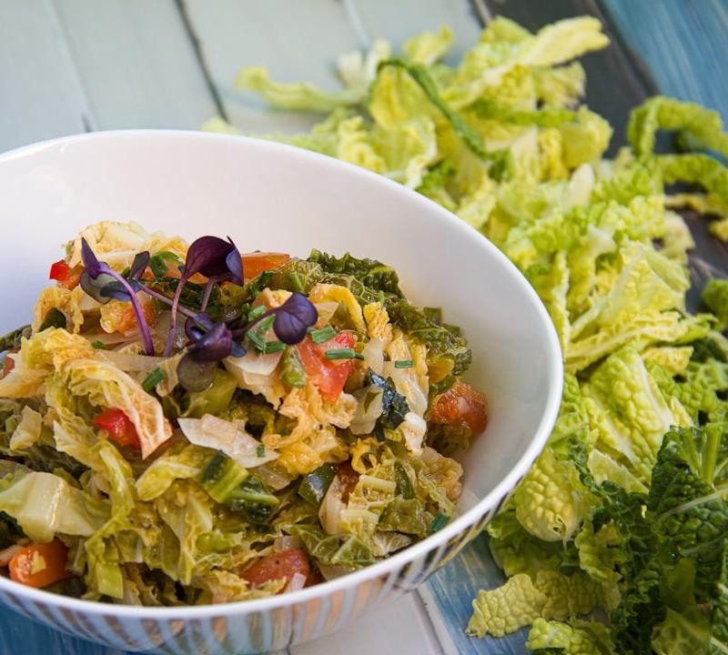 Garlicky Skillet Cabbage