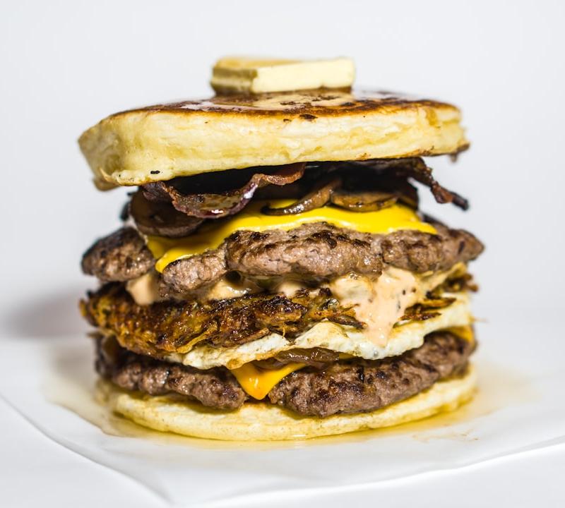 Pancake Sausage Breakfast Sandwich