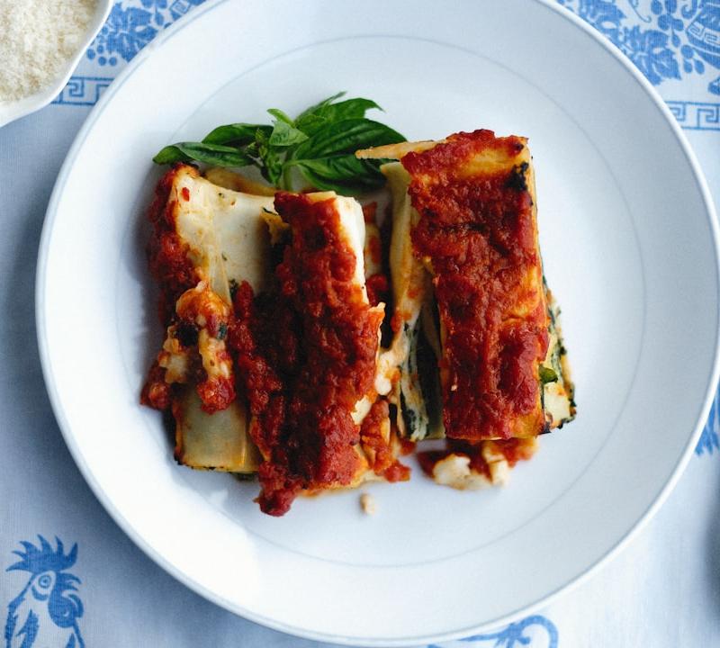 Spinach Ricotta Lasagna Rolls