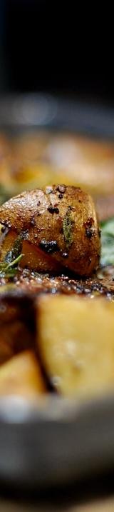 Garlic Butter Pork Chops with Roasted Potatoes