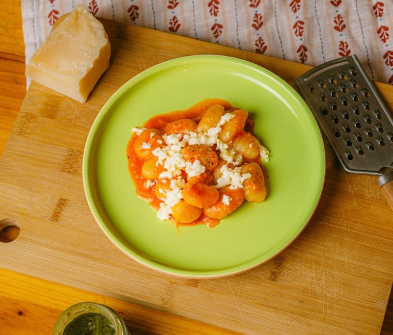 Baked Gnocchi with Marinara & Mozzarella